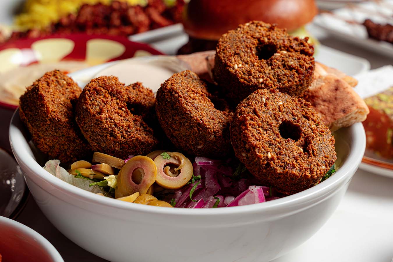 Falafel Salad at Greens N Grills in Union City
